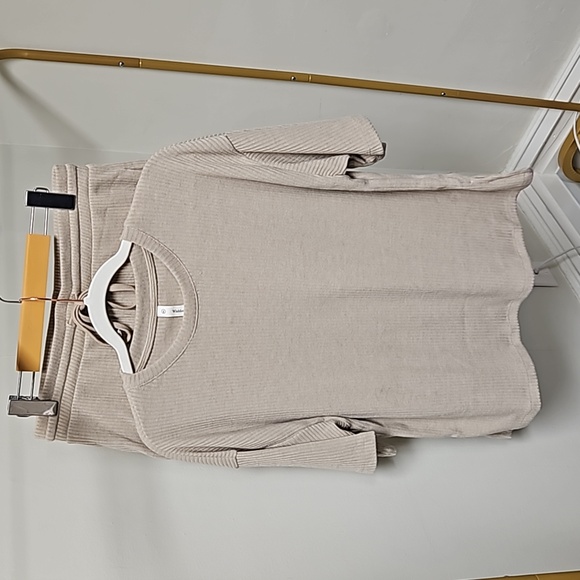 'Wishlist' Beige Ribbed Lounge Set - Picture 1 of 9